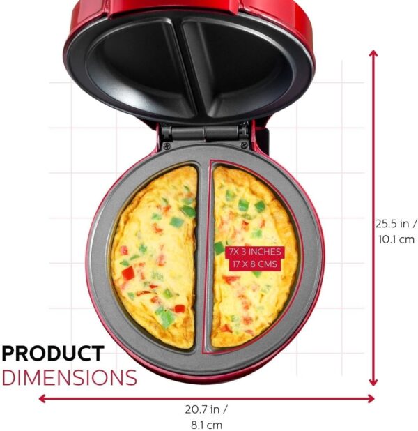 Holstein Housewares - Non-Stick Omelet & Frittata Maker, Met... - Image 4