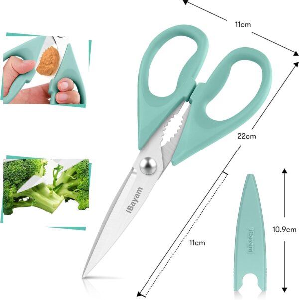 iBayam 1-Pack Kitchen Scissors All Purpose Kitchen Shears He... - Image 3