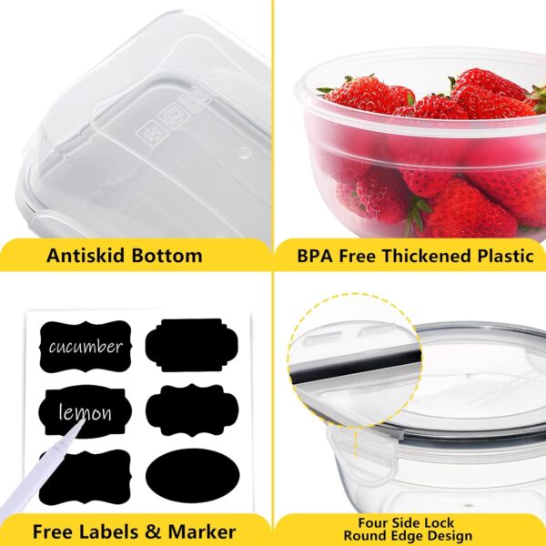 34 PCS Food Storage Containers Set with Airtight Lids (17 Li... - Image 3