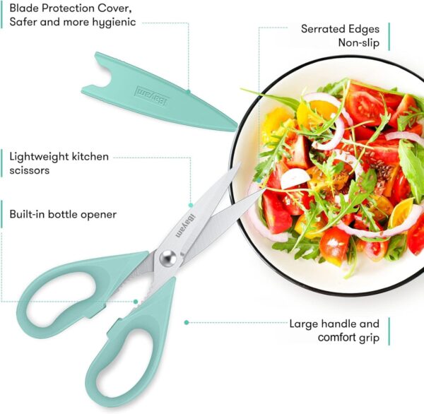 iBayam 1-Pack Kitchen Scissors All Purpose Kitchen Shears He... - Image 2