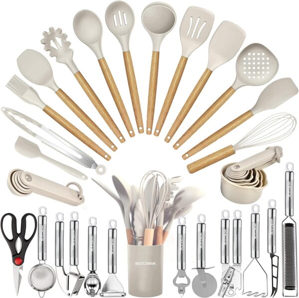 Kitchen Utensils Set- 35 PCs Cooking Utensils with Grater,To...