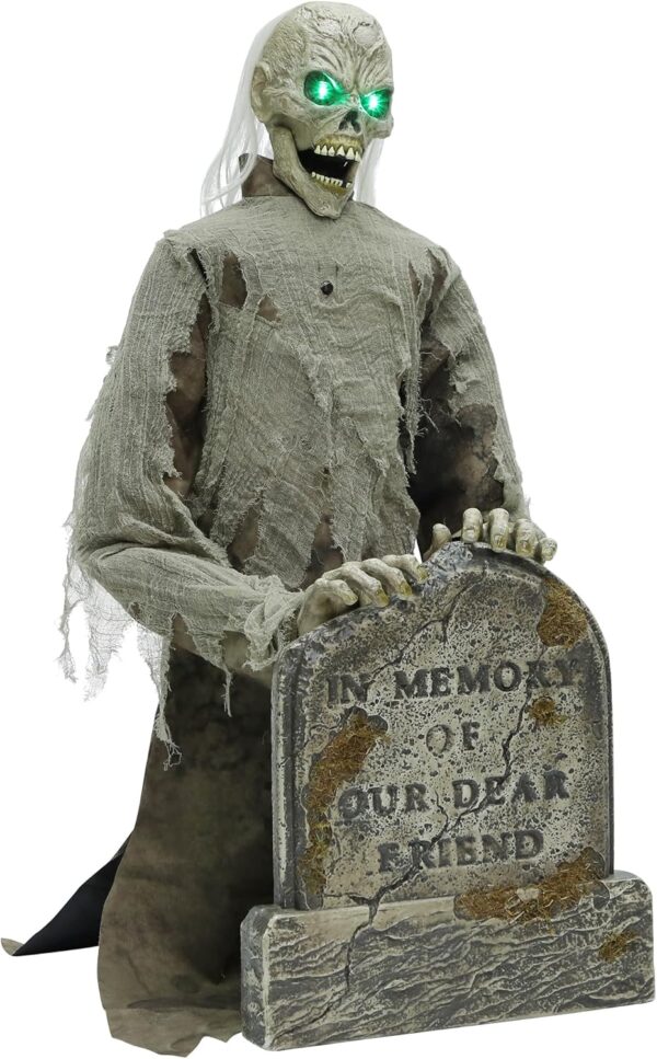 Spirit Halloween 3 Ft. Gravestone Ghoul Animatronic | Decora... - Image 5