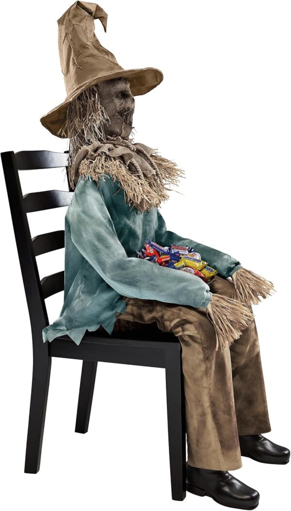 Spirit Halloween 4.5 Ft Scary Sitting Scarecrow Animatronic ... - Image 7