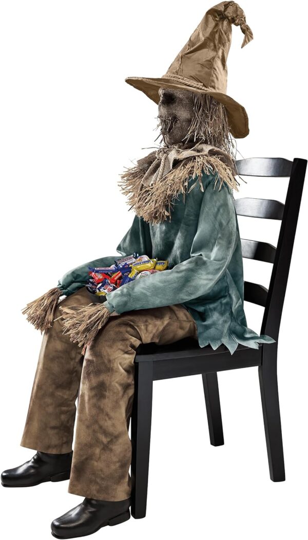 Spirit Halloween 4.5 Ft Scary Sitting Scarecrow Animatronic ... - Image 6