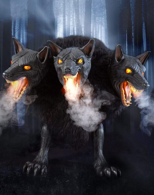 Spirit Halloween 2.5 Ft Cerberus Three Headed Dog Animatroni... - Image 2