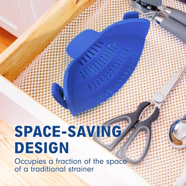 Kitchen Gizmo Snap N' Strain - Silicone Clip-On Colander, He... - Image 6