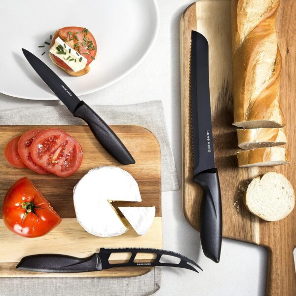 Home Hero Kitchen Knife Set with Sharpener - High Carbon Sta... - Image 14