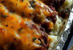 Cheesy Meatloaf with Mashed Potatoes Recipe