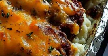 Cheesy Meatloaf with Mashed Potatoes Recipe