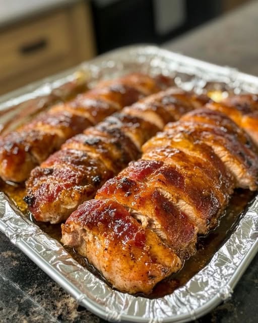 Bacon Brown Sugar Pork Tenderloin