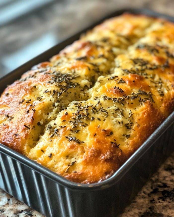 Low Carb Herb And Cheese Quick Bread